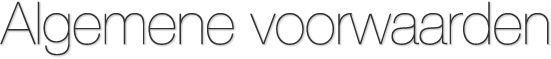 Algemene voorwaarden