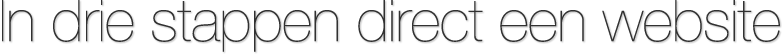 In drie stappen direct een website